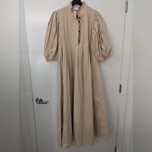 ASOS Edition Pleaded Puffy Sleeve Midi